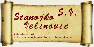 Stanojko Velinović vizit kartica